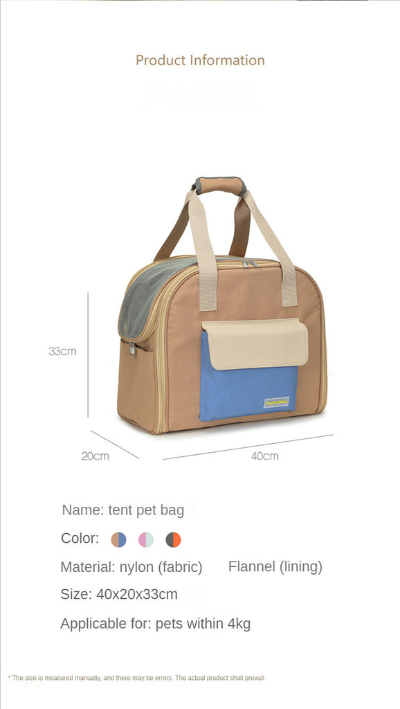 Cat Carrier Bag Foldable Breathable 3 Color Outdoors Handbags Pet Backpack