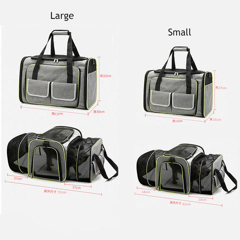 Cat Carrier Bag Soft Breathable Foldable 5 Color Pet Handbag