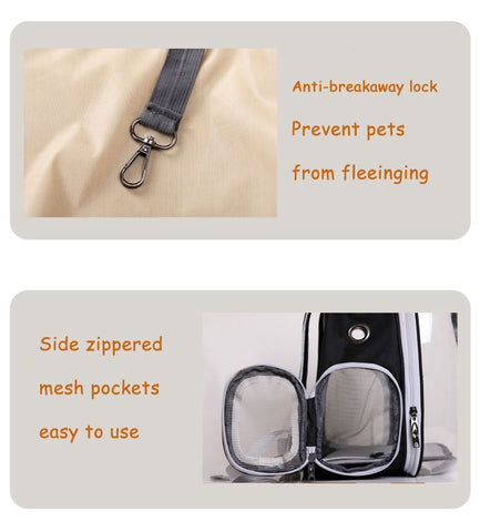 Cat Carrier Bag Travel Breathable Transparent 8 Color Space Capsule Backpack