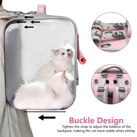 Cat Carrier Breathable Travel Outdoor 2 Color Pet Transparent Backpack