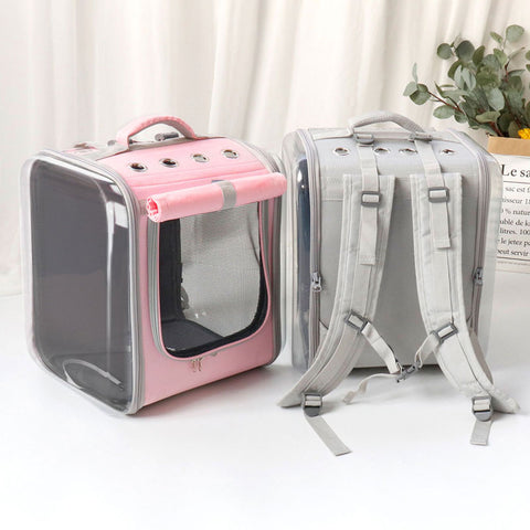 Cat Carrier Breathable Travel Outdoor 2 Color Pet Transparent Backpack (15)