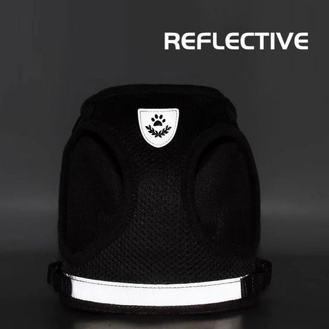 Cat Harness Reflective Breathable Chest Vest 4 Color Pet Leash Set
