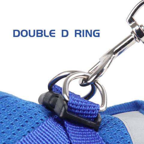 Cat Harness Reflective Breathable Chest Vest 4 Color Pet Leash Set