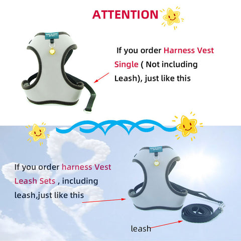 Cat Harness Vest Leash Imitation Leather 7 Color Pet Adjustable Harness