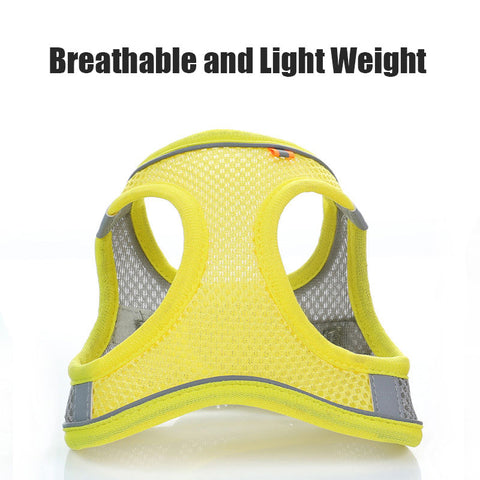 Cat Leash Set Breathable Adjustable Reflective Vest 3 Color Cats Harness
