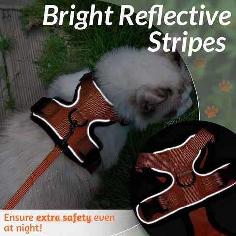 Cat Leash Set Breathable Reflective Strips Jacket 11 Color Adjustable Vest Harnesses