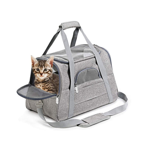 Cat Portable Breathable Folding Soft Bag 2 Color Travel Handbag