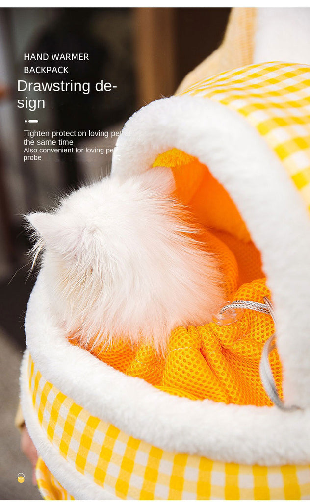 Cat Warm Bag Portable Soft 2 Color Breathable Outcrop Backpack