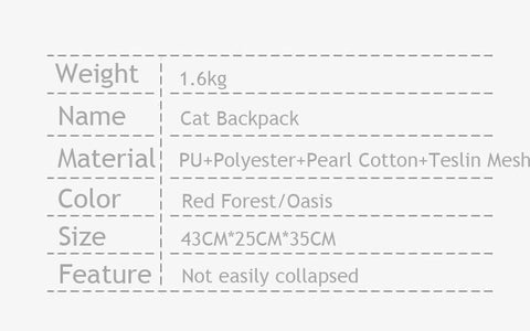 Large Capacit Cat Carrier Backpack 2 Color Space Capsule Bag