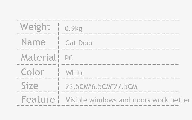 Silent Cat Door With Window Two-way Cat Door