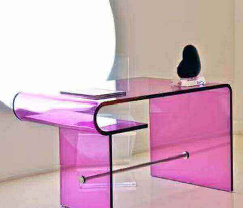 An acrylic sheet clamped in place on a bending table, prepared and ready for the bending process.