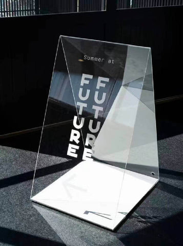 Clear acrylic gift boxes with UV printed lids as product packaging