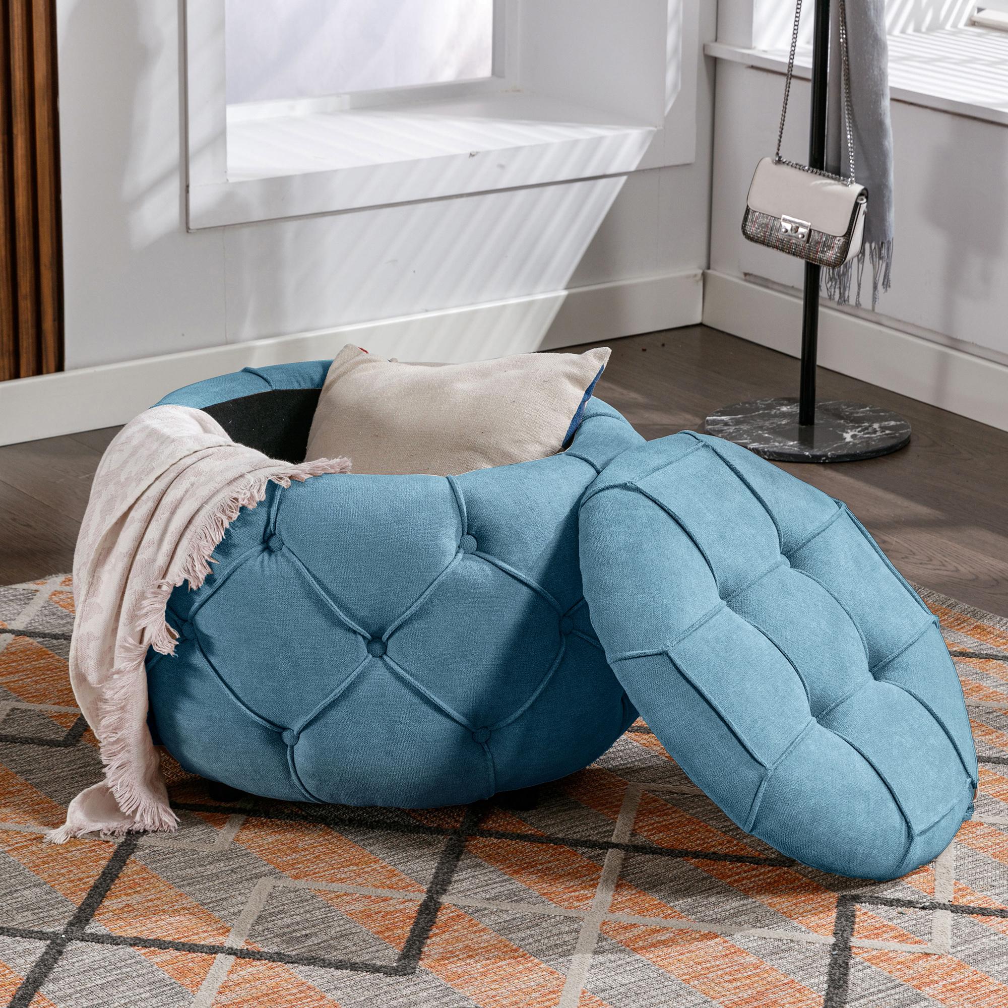 Modern Sofa Chair with Non-Slip Footstool 2-in-1 Seat