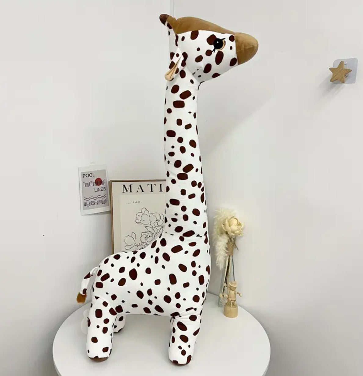 Cartoon Creative Big Giraffe Doll Long-necked Deer Doll Animal Doll Baby Three-dimensional Plush Doll Toy Boy Girl Birthday Gift Doll Throw Pillow Long-necked Deer Toy