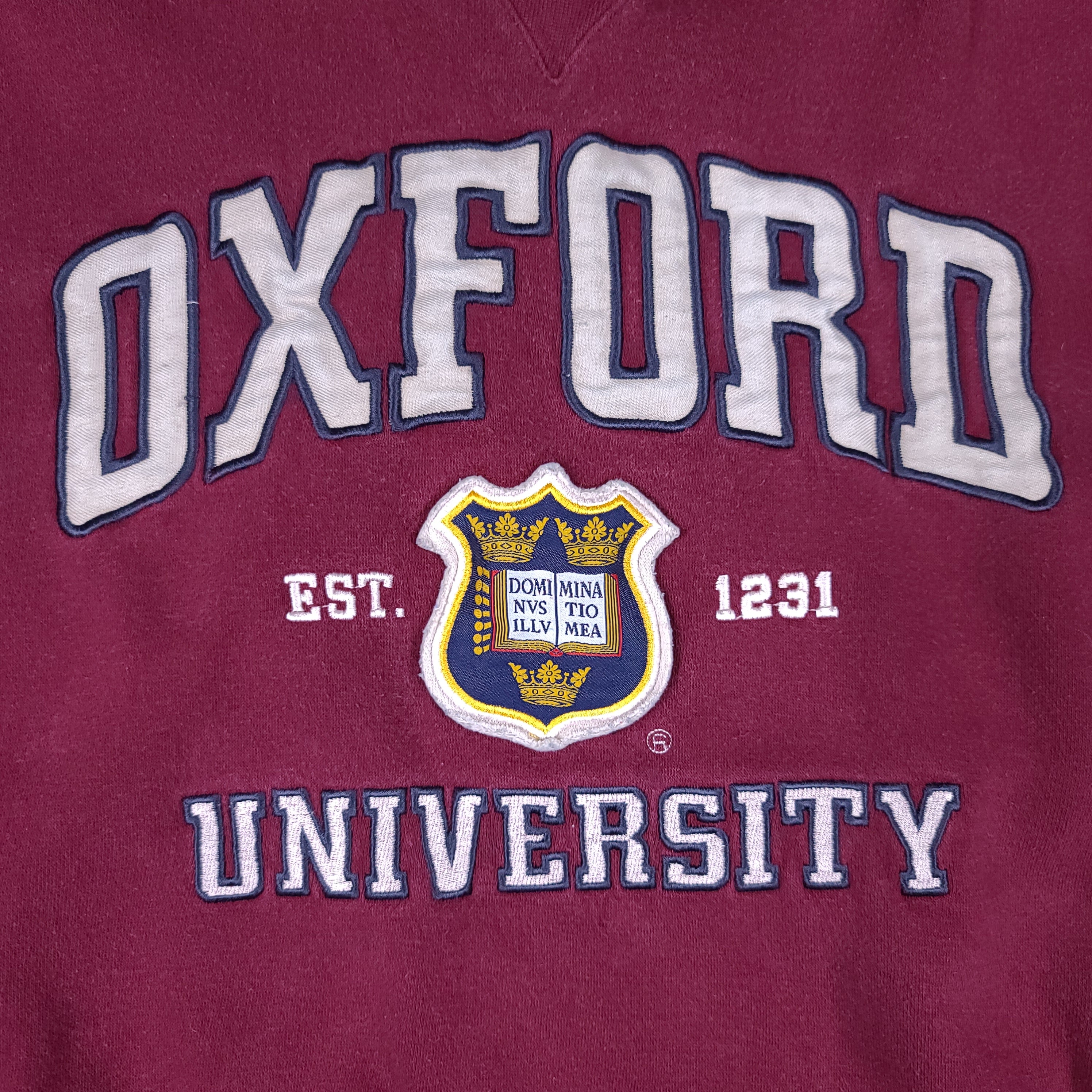Vintage Oxford University Maroon Sweatshirt