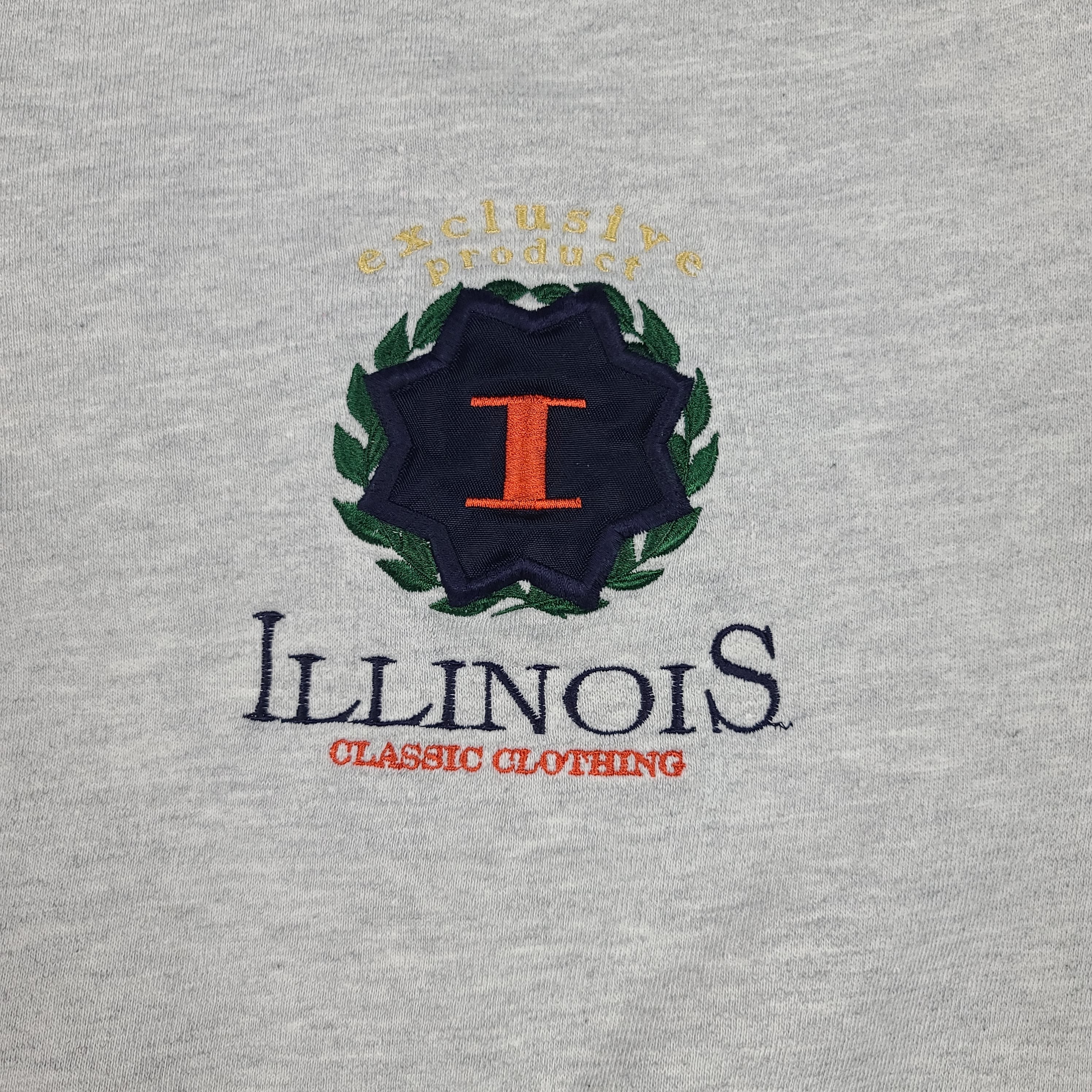 Vintage University of Illinois Gray Hoodie