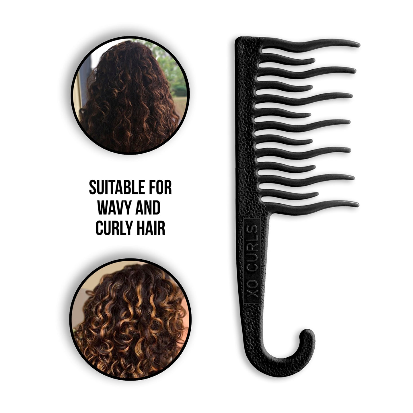 Shower Detangling Comb - Black