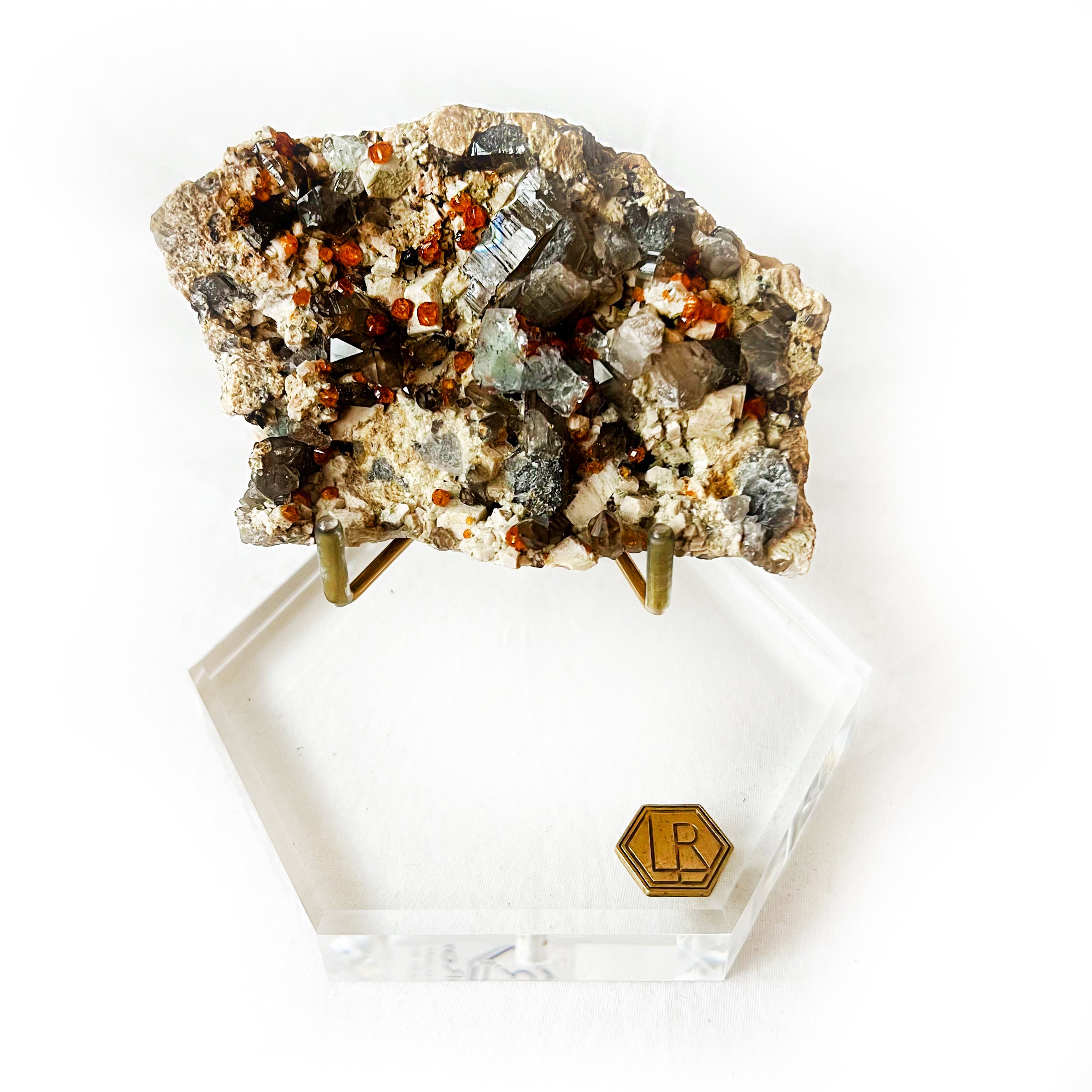 LuxeRox Spessartine Garnet with Smokey Quartz