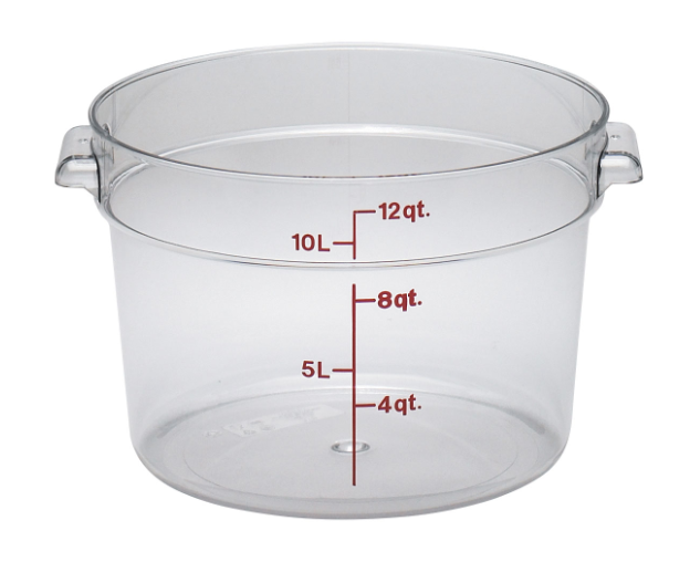 ERC12C Cresco Resco Round Food Container 12 qt, Clear