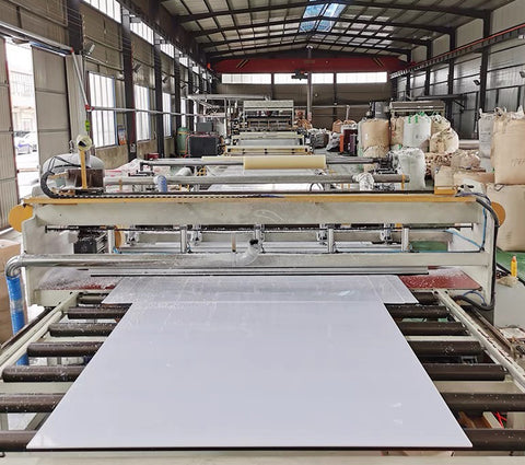 Production of ultra-high polymer polyethylene sheet
