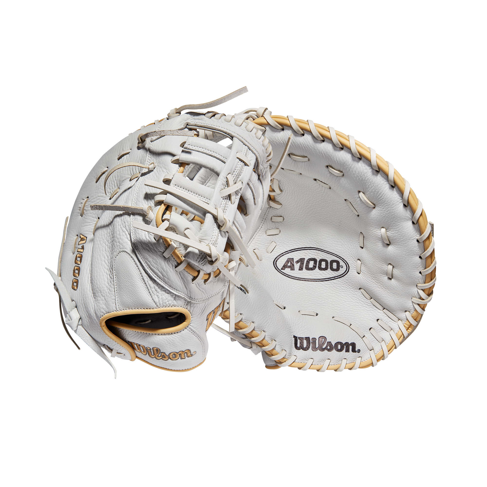 Wilson A1000  Fastpitch 1620 1B Mitt 12.5 White/Blonde/Grey