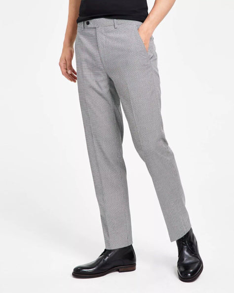 Alfani Mens Slim-Fit Black White Check Pants Sz 33W X 30L New $135 MKXEPQ3Z0161