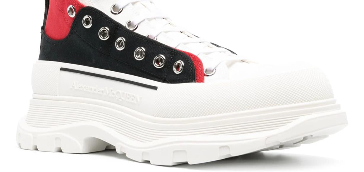 Alexander McQueen eyelet-detail high-top sneakers Boots 42.5- 9.5 US?NEW 735819