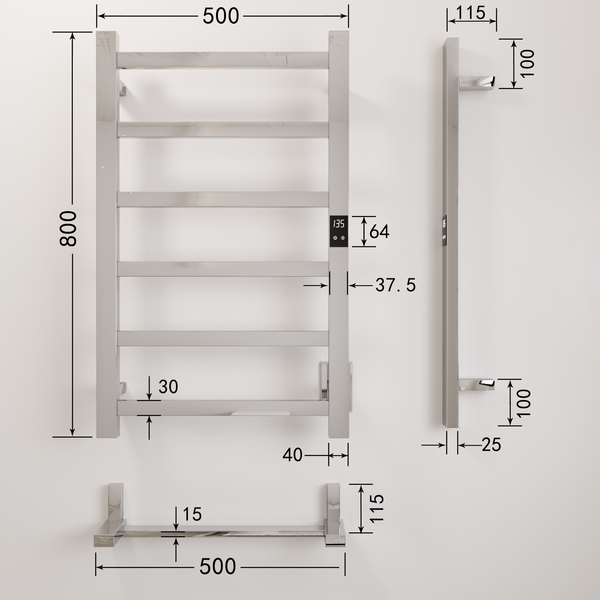 Todattion towel warmer installed in a modern bathroom, providing warm towels