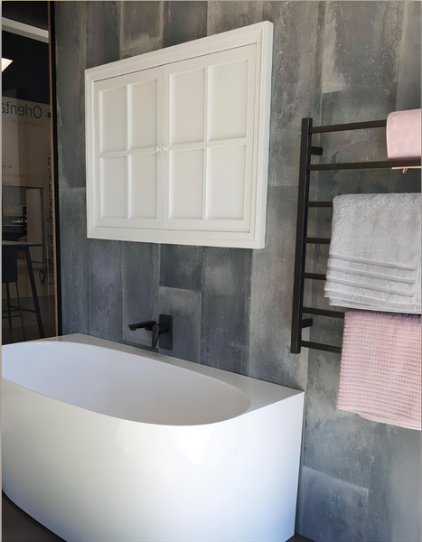 Close-up of Electric Towel Warmer with Warm, Dry Towels