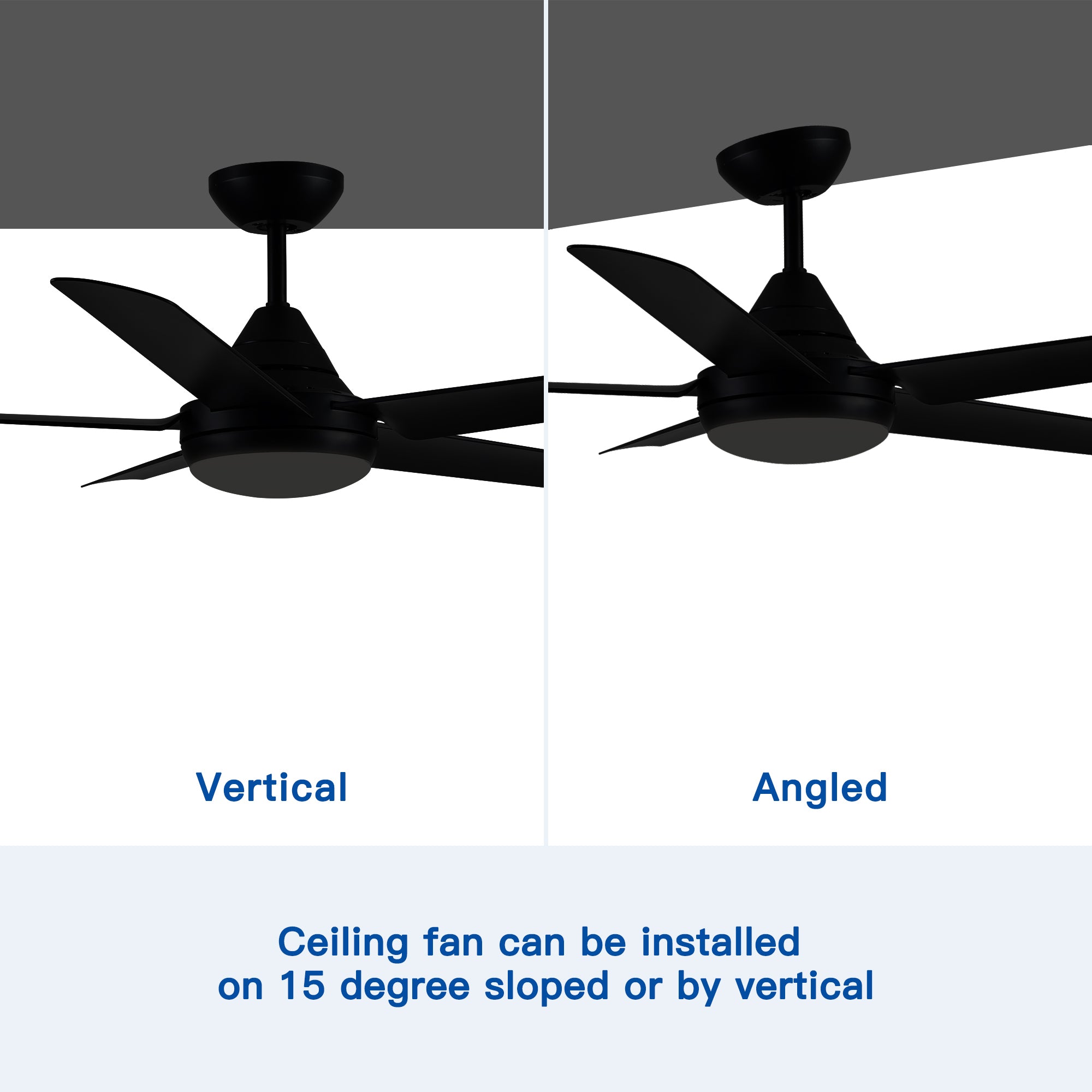 48 In Intergrated LED Ceiling Fan with White ABS Blade