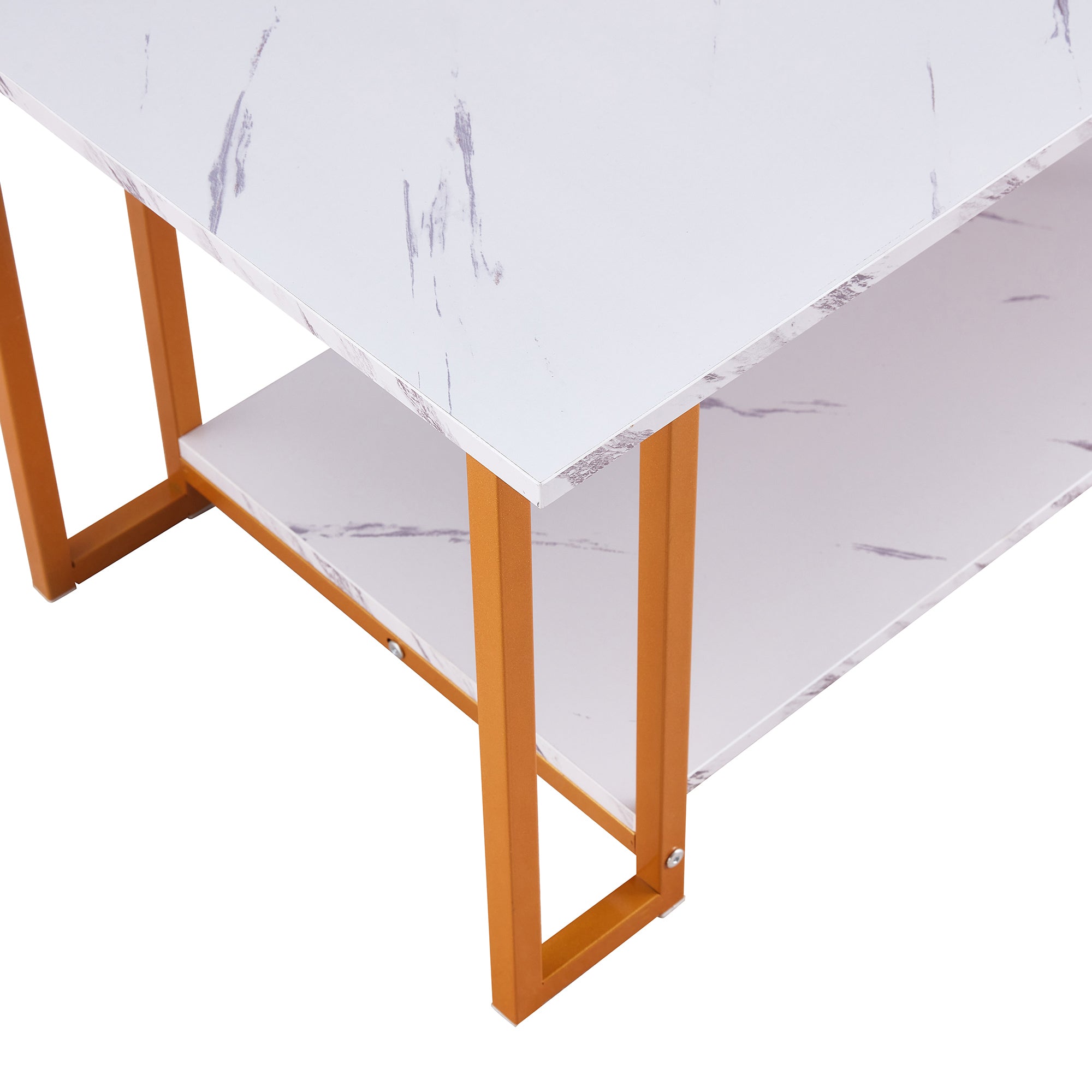 D&N Coffee Table, 2 Layers 1.5cm Thick Marble MDF Rectangle 39.37