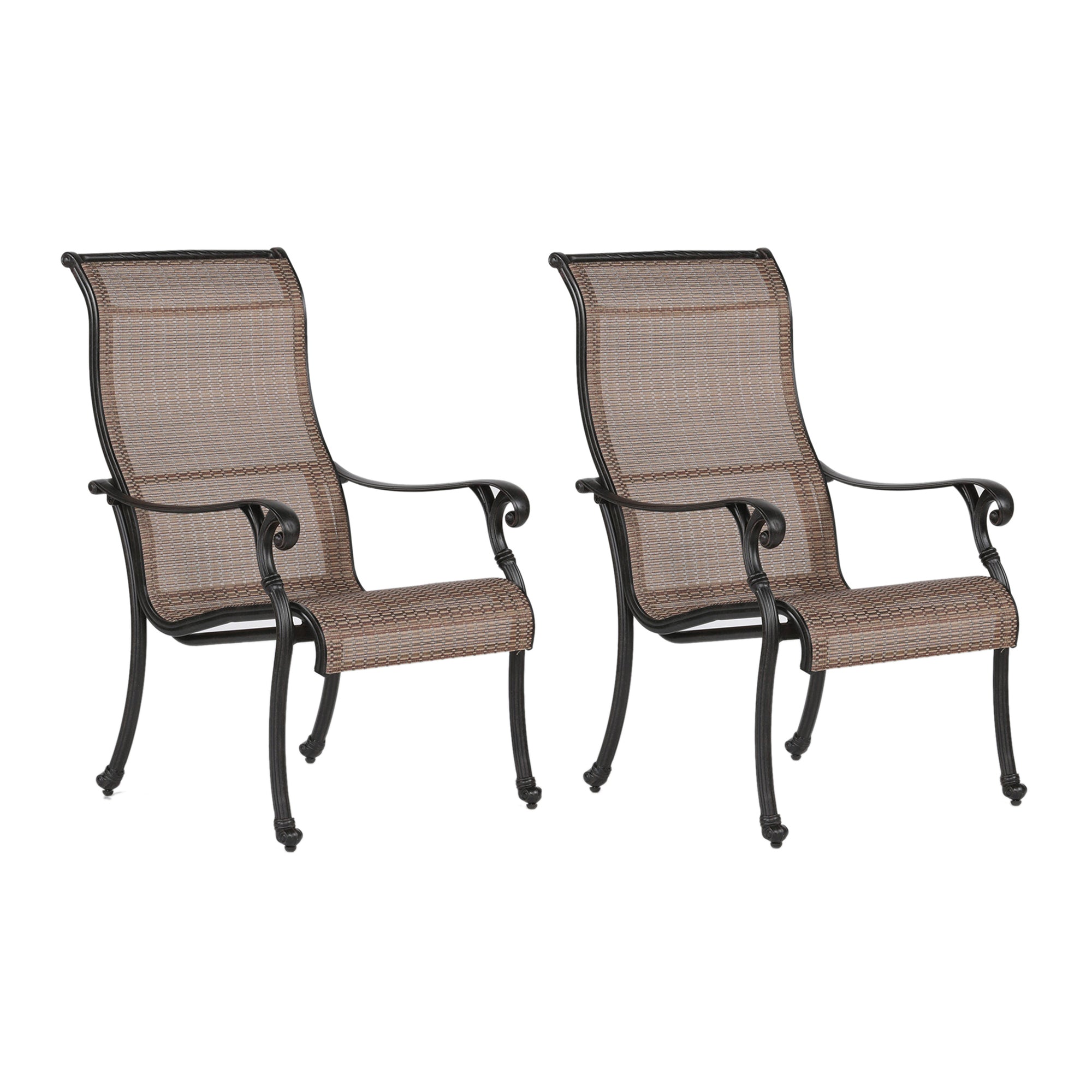 Patio Outdoor Sling Rocker Patio 2 Chairs With Aluminum Frame, All-Weather Furniture
