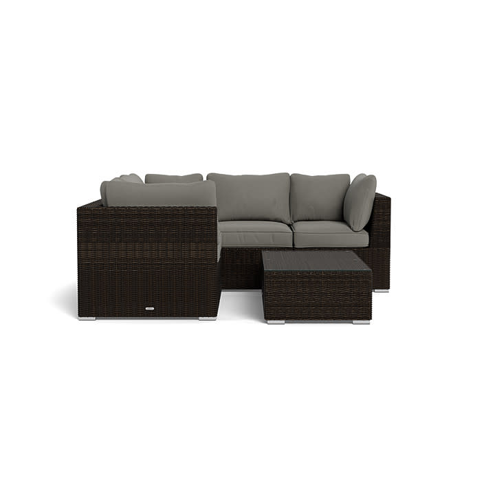 Melbourne 6-Piece Sectional Sofa with Coffee Table, Pecan and Charcoal