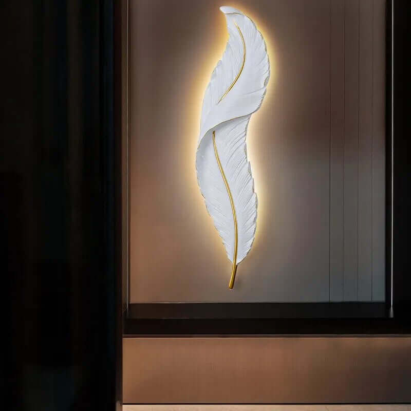 Modern Feather Shaped Wall Lamp