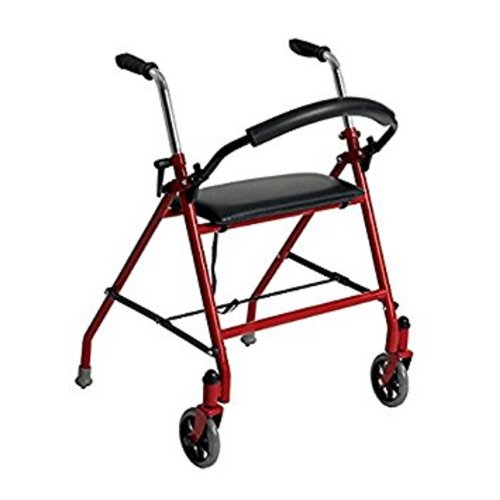 Drive Medical Rollator Push Down Brake Red