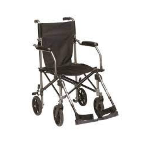 Drive Medical Travelite Transport Chair In A Bag Gunmetal Grey 18