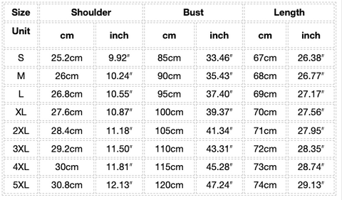 size chart-menaful