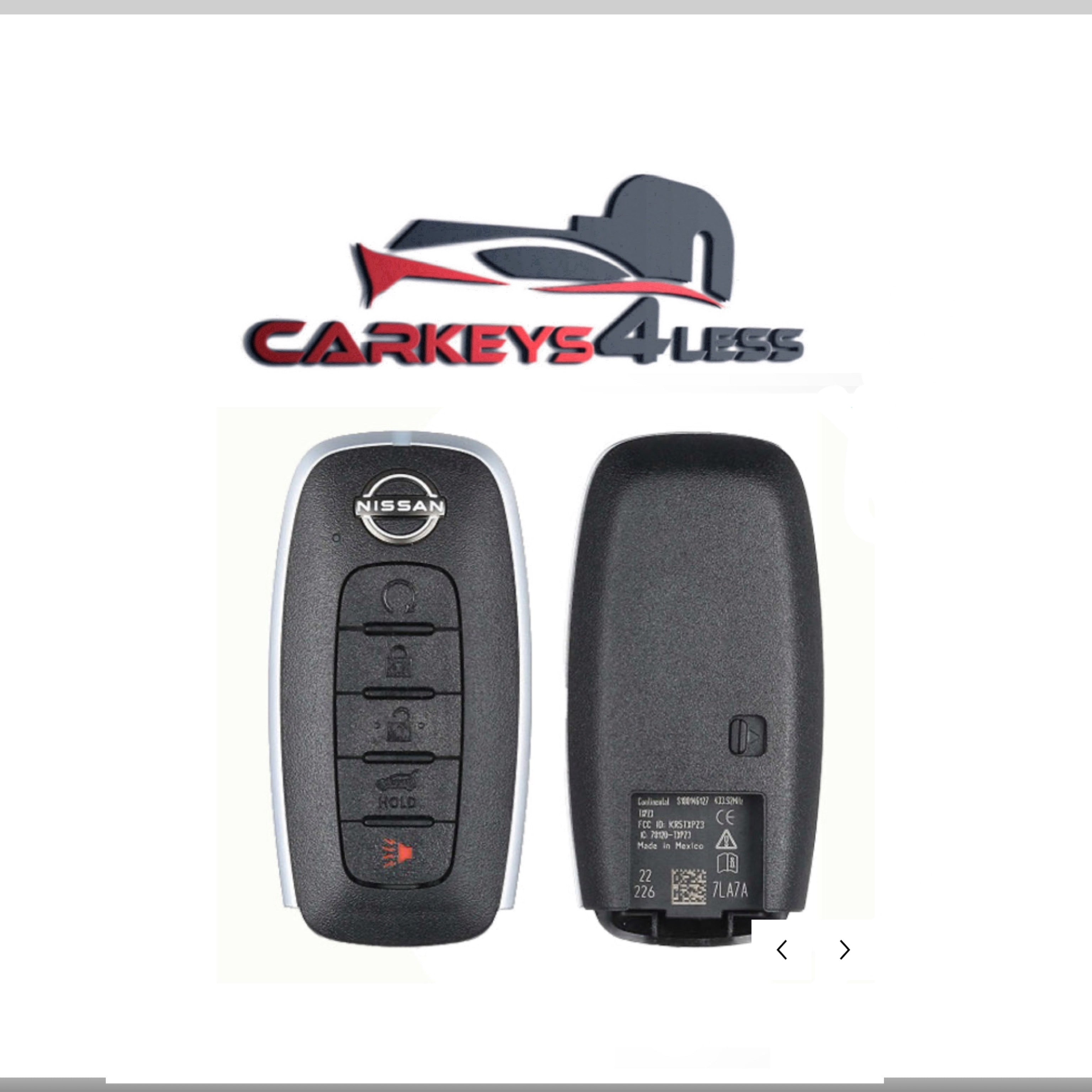 2022-2023 Nissan Pathfinder / 5-Button Smart Key / PN: 285E3-7LA7A / KR5TXPZ3 (OEM Refurb)