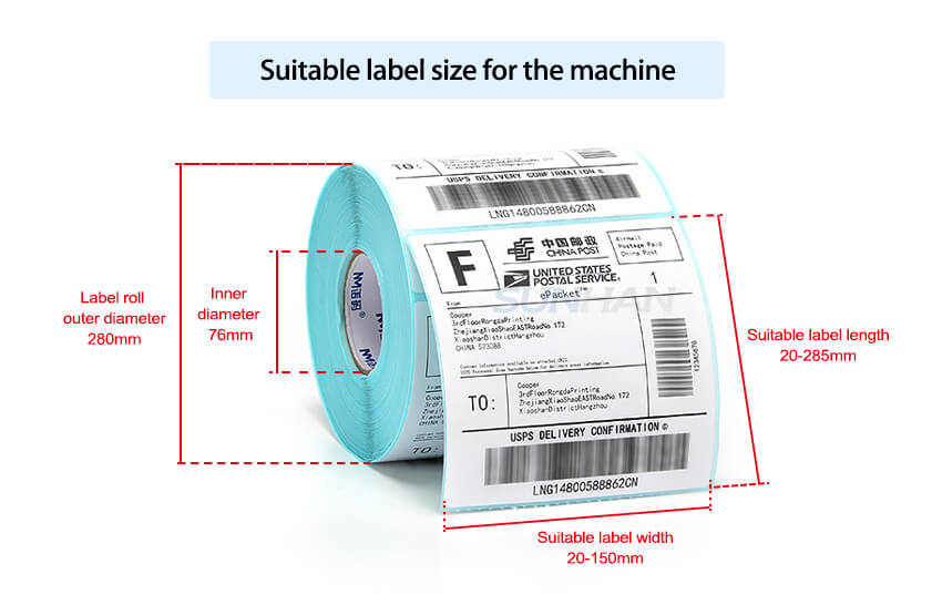 Label Size of Top& Side Labeling Machine