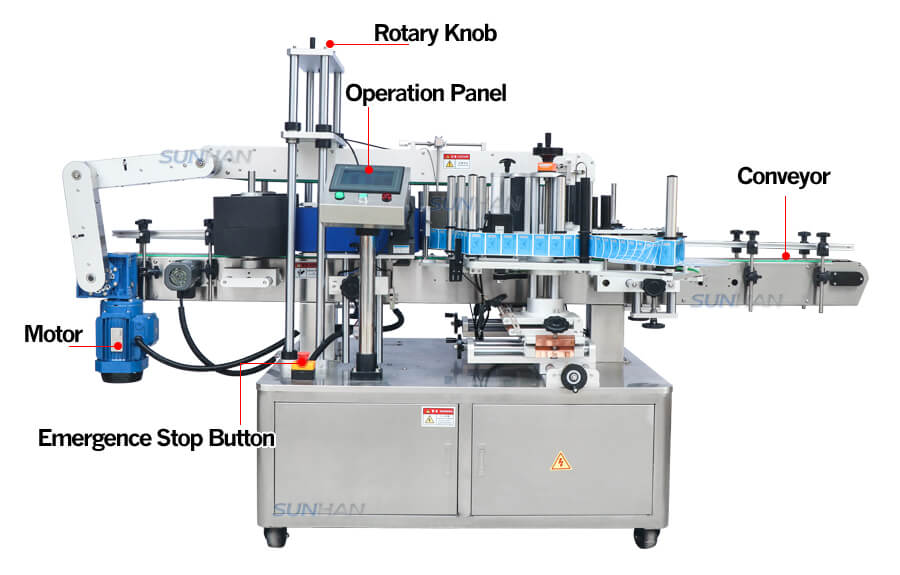 Machine Component of Round Flat Bottle Labeling Machine