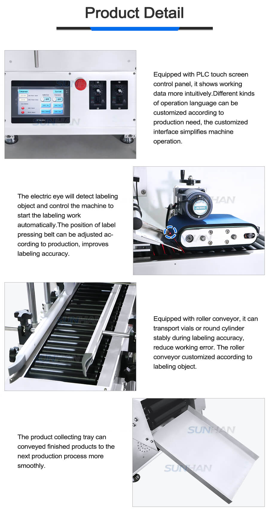 machine details of perfume vial labeler