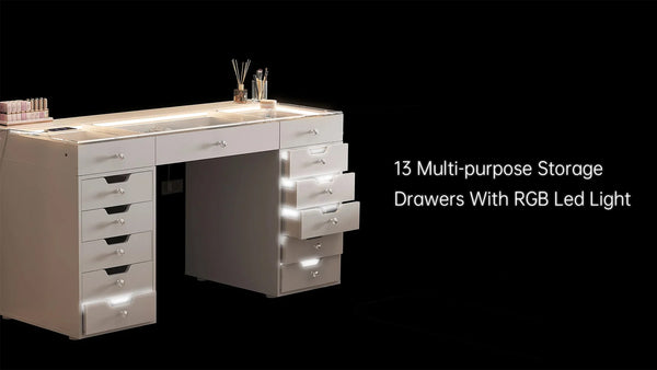 13 Multi-purpose Storage Drawers With RGB Led Light
