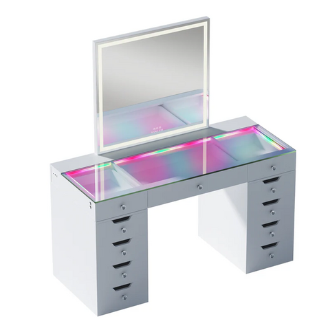 VANITII Eva Vanity Desk Build-in LED light strip