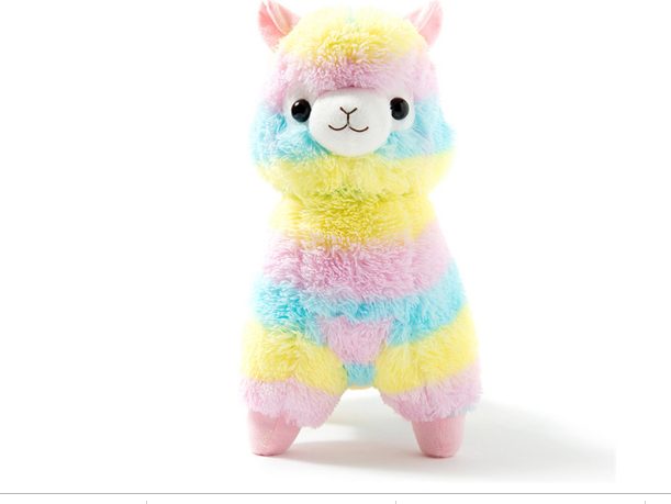 Colorful Llama Doll Plush Toy Cute God Beast Grass Mud Little Sheep Pillow Doll Birthday Gift Girl
