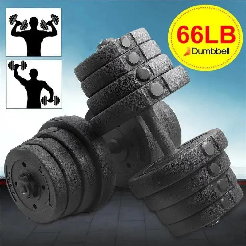 Adjustable Weight Dumbbell Set with Easy Cap Mechanism