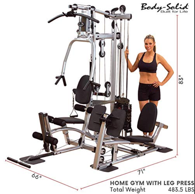 Body-Solid Powerline P2LPX210 Home Gym Equipment with Leg Press, 210 lbs. Weight Stack