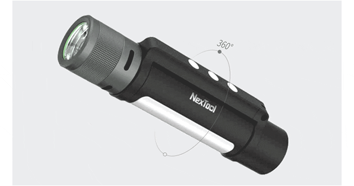 護身用 ライト 強力 NexTool thunder サイドライトは角度の調整が無段階!