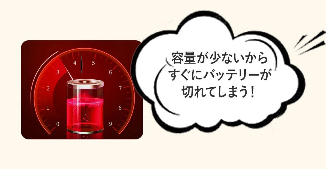 モバイルバッテリー 急速充電容量が少ないからすぐにバッテリーが切れてしまう！