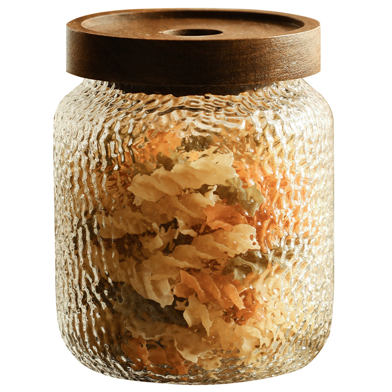 Textured Glass Kitchen Storage Jars