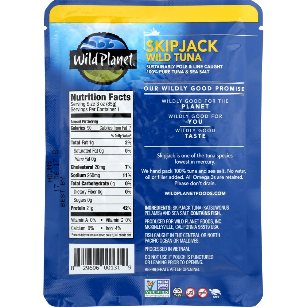 Wild Planet Skipjack Wild Tuna Pouch - 3 oz